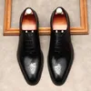 Kleid Schuhe Luxus Italienische Herren Echtes Leder Brogues 2023 Marke Handgemachte Qualität Mode Elegante Hochzeit Sozial Für Mann