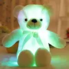 Gravata estilo urso de pelúcia luminoso pano boneca brinquedo de pelúcia com função emissora de luz colorida led embutido fabricante atacado