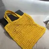 Einkaufstaschen Sommer Strand Stroh Tasche Freizeit Rattan gewebt Damen Handtasche Korbgeflecht weiblich extra große Kapazität Damen Eimer Reisebrieftasche