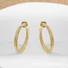 DY Boucles d'oreilles Designer Bijoux de luxe Top bijoux populaire câble circulaire bouton fil incrusté de zircon diamant grandes boucles d'oreilles accessoires classiques cadeau de Noël