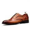 Kleid Schuhe Luxus Italienische Herren Echtes Leder Brogues 2023 Marke Handgemachte Qualität Mode Elegante Hochzeit Sozial Für Mann