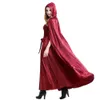 Traje de natal cosplay traje novo rpg roupa pouco vermelho equitação capuz vampiro vestido longo gótico rainha desempenho traje