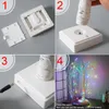 Decorações de Natal LED Willow Night Light RGB Lâmpada de mesa de árvore colorida com controle remoto Home Quarto Decoração de casamento Xmas Girl Gift 231026