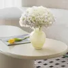 Decorative Flowers 58cm Macarone Simulated Hydrangea Plant Bonsai Wedding Decorations Ins Wind Bouquet Room Decor Supplies