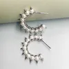 Stud Rivet Parel Piercing Oor Kruipen Oorbel Voor Vrouwen Luxe Kwaliteit Designer Sieraden Persoonlijkheid Gift Koreaanse INS Gevaar Stam YQ231026