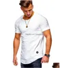 Mens T-Shirts Men Long Sleeve T Shirt Round Neck Slim Bottoming Striped Pleated Raglan Sleeves T-Shirt Drop Delivery Apparel Clothing Dhlsk