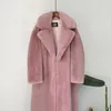Women's Fur Faux Fur Female Winter Plush Thick Warm Loose Women Faux Rabbit Fur Coat Loose Lapel Fur Coat 231026