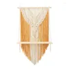 Home Decor Makramee Wandbehang Regal Boho dekorative schwimmende Pflanzen Schaukel Holz Aufbewahrungsbügel
