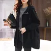 Kvinnors diken Temperament Women Chic Coat 2023 Spring Autumn Loose Female Windbreaker Casual Hooded Ytterkläder Feminin H50