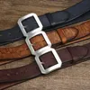 Belts 3.8CM Thick Cowhide Genuine Leather Casual Jeans Belt Men High Quality Stainless Steel Buckle Luxury Male Strap Cowboy Cintos YQ231026