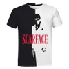 Heren T-shirts 2022 Film Scarface T-shirt Tony Montana 3D Gedrukt Streetwear Mannen Vrouwen Mode Casual Harajuku Cool Tee Tops254V