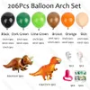 Weihnachtsdekorationen, 1 Set Dinosaurier-Geburtstagsballons, Bogengirlanden-Set, orange-grüner Folienballon für thematische Partydekoration 231026