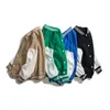 Men's Trench Coats Baseball Uniform Jacket Genderless American Street Solid Color Casual College Plus Size Varsity