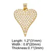 Pendant Necklaces OCESRIO Large Enamel Heart for Necklace Cubic Zirconia Copper Gold Plated Accessories Jewelry Making pdta692 231025