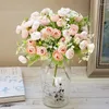 Decorative Flowers 28CM Snowflake Imperial Concubine Small Tea Bud Artificial Flower Home Decoration Wedding Pography Material