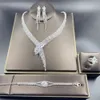 Bröllop smycken sätter silverfärg Rhinestone Crystal Bridal smycken Set örhängen halsband bröllop geometrisk elegant romantisk brudtärna smycken uppsättningar 231025