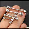 Pierścień sztangi sztangi stali nierdzewnej rozmiary mieszanki nadwozia pierścionka biżuterii moda 277q
