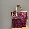 Designer Femmes Graffiti Sac fourre-tout Boston Sacs à main imprimés Sacs à main à bandoulière Lady Monogrammes En cuir Toile Oreillers Sac à main Bandoulière