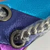 Kurt Geiger Mini Kensington axelväskor Verkliga läderhandväska Rainbow Micro Fiber Eagle Head Luxury Deigner Bag Cross Body Purse med