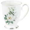 Copos de vinho caneca de porcelana floral café latte cappuccino chá copo para beber presentes cerâmica (350ml) tiki