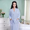 Vêtements de nuit pour femmes Summer Kimono Robe en coton Hommes Femmes Sexy Peignoir Gaufre Robes Doux Peignoir Homme Badjas Sleep Lounge