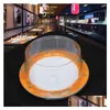 Outras ferramentas de cozinha 500 pcs tampa de plástico para prato de sushi buffet correia transportadora reutilizável placa de bolo transparente comida er restaurante accessor dh3zm