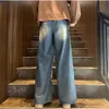 Jeans da uomo strappati pantaloni a gamba larga Harajuku denim larghi Y2K Cargo Streetwear abiti stile Koean pantaloni gotici casual 231025