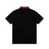 高級品GGメンズポロスGGシャツストライプデザイナーポロカラー半袖ヘムドファッションハイストリート刺繍Tシャツと文字パターンGUCIシャツ8084