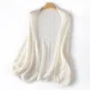 Scarves All Seasons Pure Wool Knitted Shawls For Women Hollow Out Cardigan Cape Fashion Solid Scarf Warm Soft Wollen Mantles