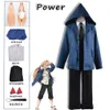 Power cosplay anime łańcuch łańcuchowy man kostium peruki niebieska kurtka mundur stroj