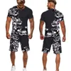 Summer Camouflage Tees Shorts Suits Men s T Shirt Shorts Tracksuit Sport Style Outdoor Camping Hunting Casual Mens Clothes 220616197r