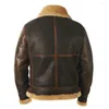 Men's Leather Autumn And Winter Mens PU Jacket Artificial Brown Lapel Zipper Pocket Fit Youth Casual Coat Clothing