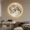 Wandklokken Modern design Led-klok Digitale luxe ronde acryl Rustig ongebruikelijk Relojes De Pared Woonkamermeubilair