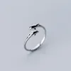 Cluster Rings VENTFILLE 925 Sterling Silver Zircon Butterfly Opening Ring For Women Simple Party Jewelry Gift 2023 Drop