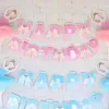 Party Decoration Girl Banner Birthday Flower Garlands Bunting Happy Banners Dra flaggan