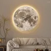 Wandklokken Modern design Led-klok Digitale luxe ronde acryl Rustig ongebruikelijk Relojes De Pared Woonkamermeubilair