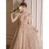 Ethnic Clothing Women Exquisite Sequins Beading Evening Dresses 2023 Elegant A-line Floor Length Prom Dress Toast