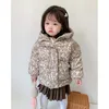 Down Coat Children's Floral Down Jacket 18m-6y Girls 'Cute Cotton, wyściełane ubrania Zimna kurtka dziecka 231025