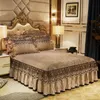 Bed Skirt 3 Pcs Bedding Set Luxury Soft Spreads Heightened Adjustable Linen Sheets Queen King Size Cover with Pillowcases 231026