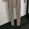 Womens Onesie Designer Jumpsuit Onesie Letterprint Lange mouw Rits Mode Panty's