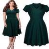 Women's Classic V Neck 50s Vintage Party Sexy Pleated Swing Skaters B Dresses Cocktail Party dress 3221250R