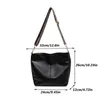 Evening Bags Vintage Solid Color PU Leather Women Fashion Shoulder Sling Bag Simple Wide Strap Bucket Crossbody 231026