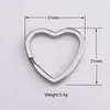 Keychains Lanyards 20pc Mirror Polish Rostfritt Steel Split Ring Heart Keychains Key Chain Ring Split Rings Unisex Keyring KeyFob Accessories DIY 231025