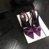 Dress Shoes Sexy Thin Kitten Heel Sandals Women's High Heels Summer Fashion Pointed Toe Open Strap