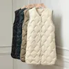 Kadınlar için kadın ceketler kadınlar için ceket artı beden kolsuz parkalar Sonbahar kış moda gündelik vintage tek göğüslü katı katlar 231025