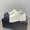 Designer formele schoenen dames casual schoenen Spanje tij mode kleur bump derby schoenen afneembare teen set splitsing dikke onderkant