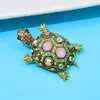 Pins broches cindy xiang strass linda tartaruga broches para mulheres moda vintage animal pino 231025