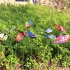 Décorations de jardin 25pcs simulation lumineuse papillon jardinage créatif pot de fleurs décoration de plantes bien fait lumineux fournitures réalistes