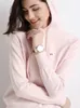 Femmes tricots t-shirt à manches longues à capuche tricoté pull en laine pull Jumprt vêtements femme dessus chaud coréen pull décontracté veste 231025