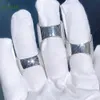 Custom Sier Men Full Baguette Cut Moissanite Single Letter Ring for Hip Hop Jewelry